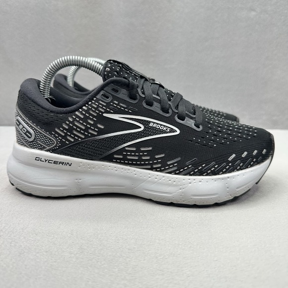 Brooks Shoes - Womens Size 5.5 (B) Brooks Glycerin 20 Shoes Black / Gray Running Sneakers